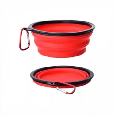 Imagem de Bebedouro e Comedouro de Silicone Portátil e Retrátil 650ml - Aloapet 