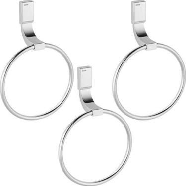 Imagem de Kit 3 Peças Porta Toalhas Docol Top Argola Cromado 00534106