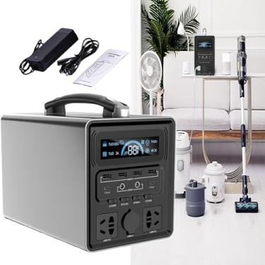 Imagem de KKSOUFX 500w EstaçãO De Energia PortáTil De 256/384wh, Com Luzes Led E 11 Interfaces De SaíDa, 3 MéTodos De Carregamento,Adequada Para Casa, Exterior, Viagens, Viagens, Camping, Gerador Solar Rv