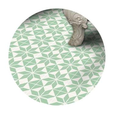 Imagem de Adesivo piso ladrilho estrela verde antiderrapante lavável - Colacomig