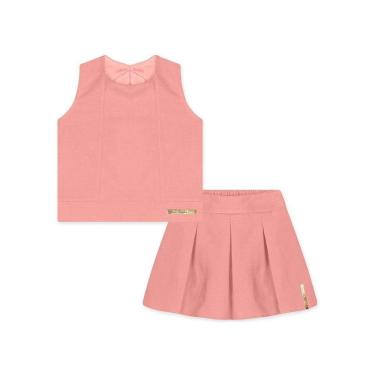 Imagem de Conjunto Curto Lilica Ripilica Saia e Regata Tecido Rosa