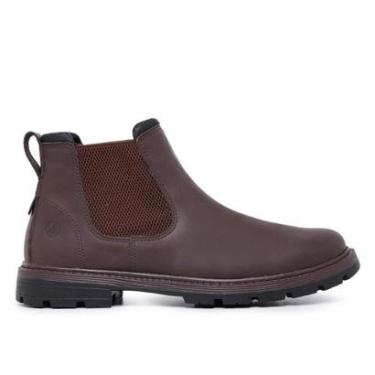 Imagem de Bota Botina Masculina Couro Confortável Resistente-Masculino