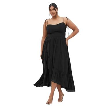 Imagem de City Chic Vestido longo feminino plus size - Hailey, Preto, 58
