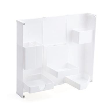 Imagem de Porta-lápis de papelaria para mesa, porta-lápis, organizador de mesa, plástico dobrável e em pé (branco1)