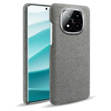 Imagem de Capa para Xiaomi Redmi Note 14 Pro+ 5G,Capa desenhada em lona,Case Protetora Ultrafina com Empunhadura Macia,Design em Tecido Antichoque e Antiarranhões-Gray