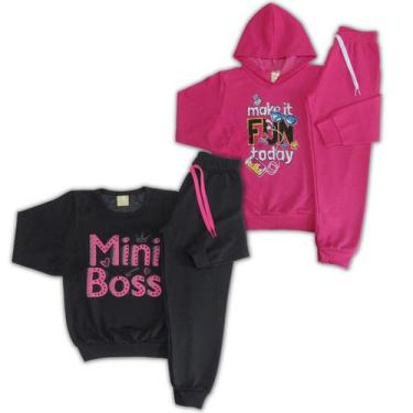 Imagem de Kit 2 Conjunto Moletom MeninA Roupa Infantil Criança 1 Ao 8 - Paty Sho