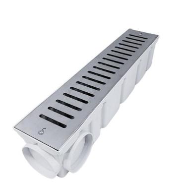 Imagem de Ralo 10x50 Modular Inox 304 Abre Fecha Coletor Branco - FICONE & REIS