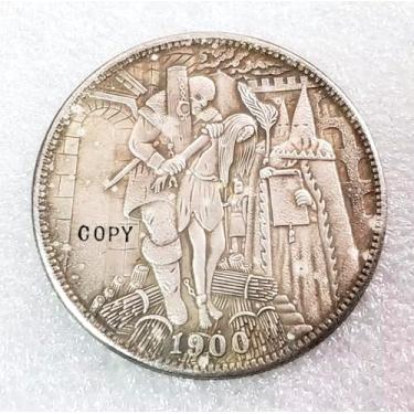 Imagem de Copy U.S Hobo Morgan Coin Burn Burned at The Stake Joan of Arc Witch Salem Witch Trials Medieval Execution Woman Dungeon 1900 Silver Plated Replica Commemorative