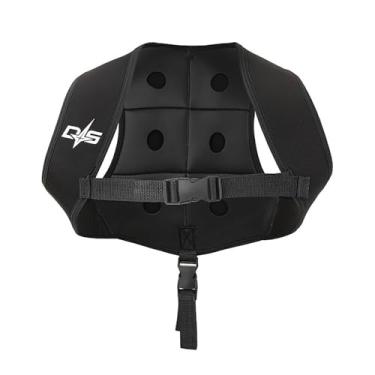 Imagem de Colete de peso de mergulho leve para adultos com 6 bolsos suspensos, equipamento subaquático de mergulho livre (preto, tamanho único (para 50-90 kg))
