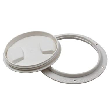 Imagem de Prettyia Yacht RV parafusos de placa de convés com tampa de acesso para escotilha de 12,7 cm, branco