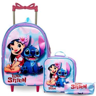 Imagem de Mochila Rodinha Infantil Escolar Feminina Menina Com Cor Lilo Stitch D