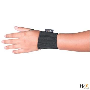 Imagem de Munhequeira Elástica Anatômica Tensor De Pulso Bilateral Faixa De Punh