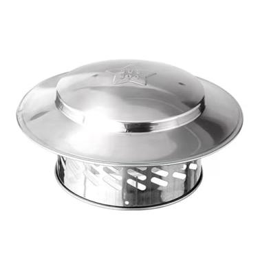 Imagem de Ankuce Tampa de chaminé superior de cone, tampa de cobertura de chaminé redonda cobertura de tela de lareira exterior cobertura de tubo de fogão (15.2 cm-1)
