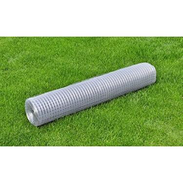 Imagem de Cerca de arame galvanizado de aço galvanizado, cerca de animal de coelho de jardim, rolo de cerca de arame galvanizado, para construir casas de pássaros, gaiolas de coelho e galinheiros 82'x3' 7.6 cm