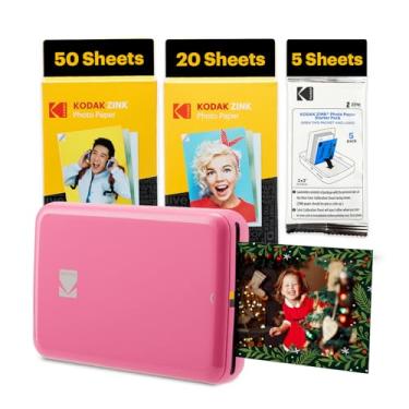 Imagem de KODAK Step Instant Impressora fotográfica para smartphone – Pacote de 75 folhas – Impressora móvel sem fio portátil mini colorida – Fotos adesivas Zink 5 x 7,6 cm – Bluetooth compatível com