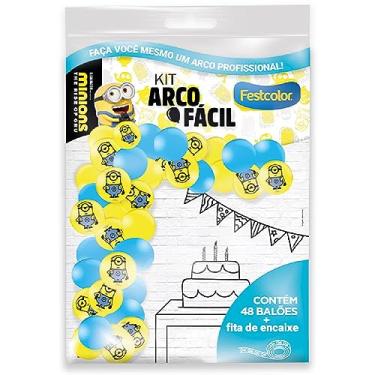 Imagem de Balão Bexiga Minions Kit Arco Fácil Decoração Aniversário