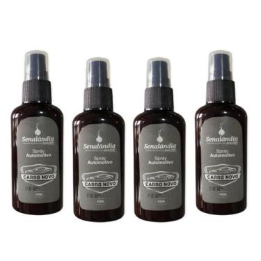 Imagem de Kit 4 Cheirinho de Carro Odorizador Automotivo Aromatizador Spray 60ml