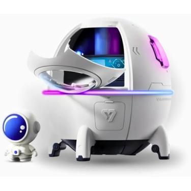 Imagem de Mini Umidificador Portátil Cápsula Espacial Com Astronauta Umidificador de Ar Aromatizador de Ambiente Recarregável 220 ml - YODHE