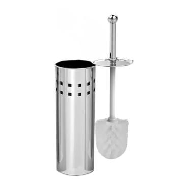 Imagem de Kit 3 Escovas Sanitária De Inox Com Suporte Limpa Vaso Privada Banheiro Não Enferruja(1)