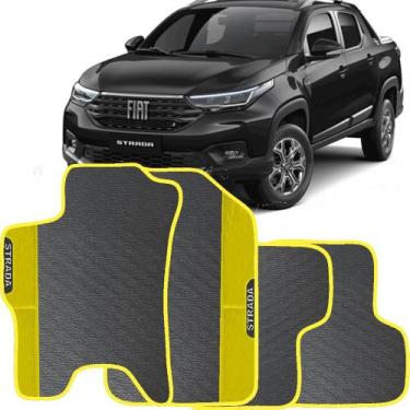 Imagem de Lindo jogo tapete carro automotivo amarelo fiat strada nova 2019 a 202