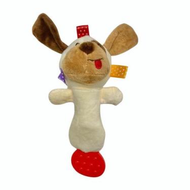 Imagem de Chocalho com Mordedor e Buzina Bichinho Pelúcia Bebê Pimpolho - Mundo 