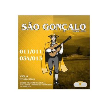 Imagem de Enc Viola Cebolao Re Cobre Prata Tensao Media .011 Sao Goncalo (16703)
