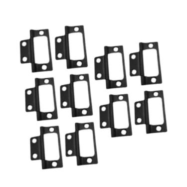 Imagem de Generic 10 peças de acessórios para dobradiças de porta de ferro, resistente, fácil instalação, ferragens giratórias para portas de madeira de fazenda, Preto