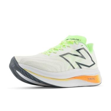 Imagem de New Balance FuelCell Supercomp Trainer V2 Tênis de corrida masculino, Branco/Branco-Limão Branco/Manga Quente, 45