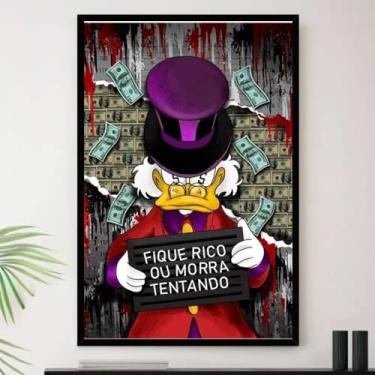 Imagem de Genérico, Quadro Tio Patinhas Rico Dinheiro Decorativo A4 23x33cm