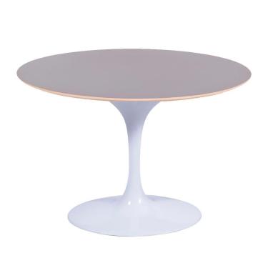 Imagem de Mesa Saarinen Oval Fórmica Preta 180x100cm - Base Branca