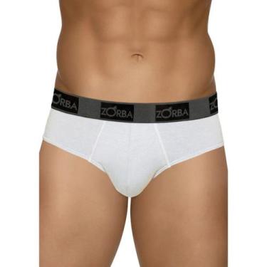 Imagem de Cueca Zorba Slip 716 Forro Frontal Go Tagless Algodão, Branco, P