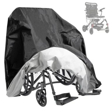 Imagem de LhyBtm Capa Para Cadeira De Rodas, Elétrica À Prova D'Água Com Corda Elástica, Scooter Mobilidade, Protetor Contra Poeira, Sujeira, Neve, Chuva E Raios Solares, Andador Rodas (37,4 X 28,3 37,4")