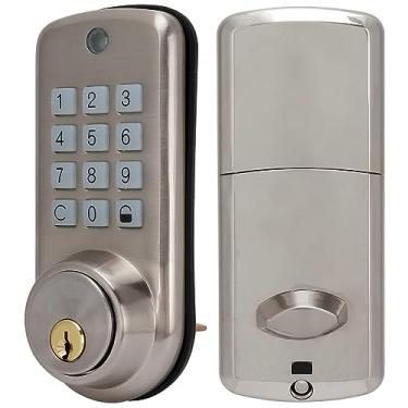 Imagem de Lock de Porta de Senha Trava de Alta Segurança à Prova d'água para Portas Internas ou Externas Com Espessura de 38-48 Mm Adequada para Apartamentos Dormitórios do Escritório