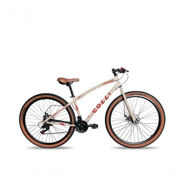 Imagem de Bicicleta Aro 29 Vancouver 21 Marchas Freio A Disco Colli Bege Retrô
