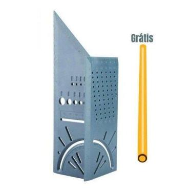 Imagem de Gabarito Régua Tipo Japones Esquadro Graminho Métrico 3d - AllinaBox