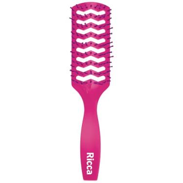 Imagem de Escova Color Block Ventilada, Ricca, Rosa/Laranja/Verde