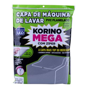 Imagem de Capa para Máquina de Lavar Flannel PVC Com Ziper Tamanho G Plast Leo
