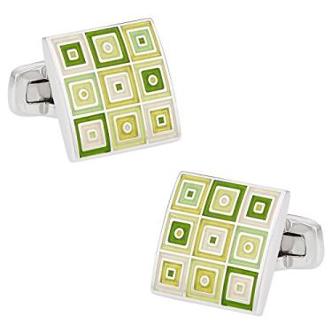 Imagem de Abotoaduras acolchoadas Cuff-Daddy em verde com caixa de apresentação