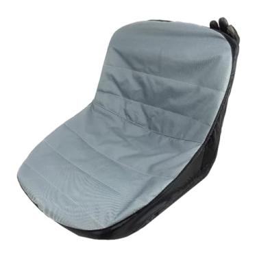 Imagem de Ioensy Capa protetora de assento para trator de gramado à prova de intempéries com bolsos para trator de passeio para jardim, quintal e jardinagem, Cinza