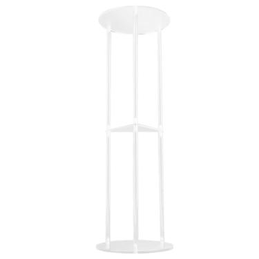 Imagem de Tabela lateral de acrílico Moderno estável 3 de camada Round Drink Table para sala de estar a cabeceira transparente de design minimalista elegante, fácil de instalar conectores