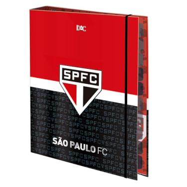 Imagem de DAC - Caderno Argolado Universitário com 48 folhas Fechamento em Elástico - São Paulo FC