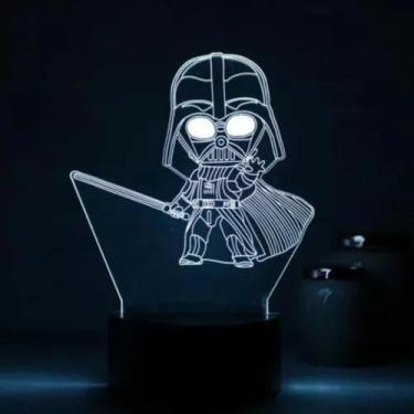 Imagem de Luminária Dart Vader Abajur Star Wars 3D LED
