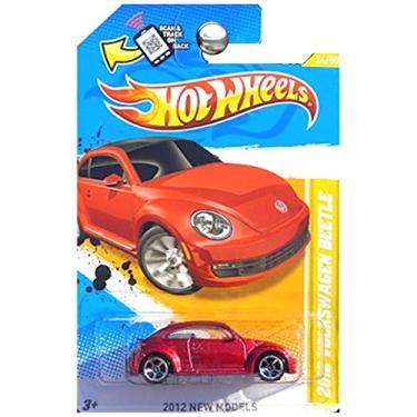 Imagem de Hot Wheels 2012 Vw Volkswagen Beetle Novos Modelos Série #24/50 Vermelho Escuro Escala 1:64 Colecionável Carro Fundido