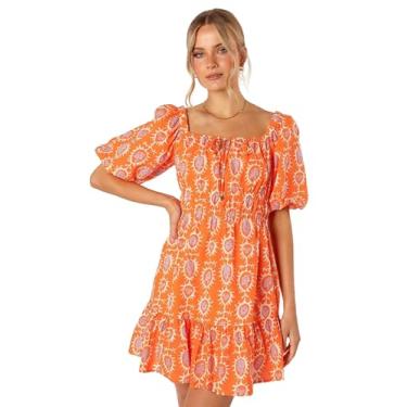 Imagem de Petal & Pup Minivestido feminino Carmen tomara que caia, Estampa laranja, 11