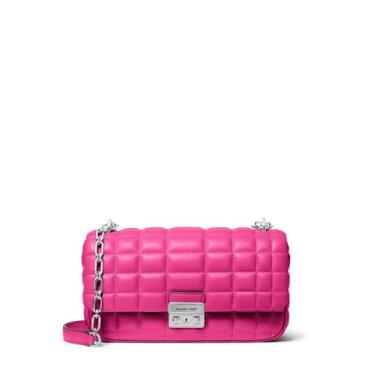 Imagem de Michael Kors Bolsa de ombro grande com corrente conversível Tribeca, Wild Berry, Wild Berry, One Size