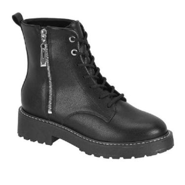 Imagem de Bota vizzano coturno tratorada ref 3103.104.23572 feminino, 35, Preto