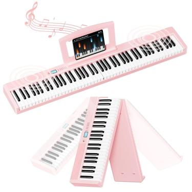 Imagem de Piano digital TERENCE V30, 88 teclas, teclado pesado, rosa