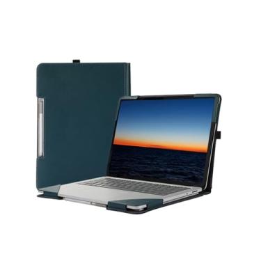 Imagem de Capa de laptop para Microsoft Surface Laptop Studio 1 e 2 de 14,4 polegadas, bolsa removível para notebook, Ultrabook, capa de poliuretano (verde escuro)