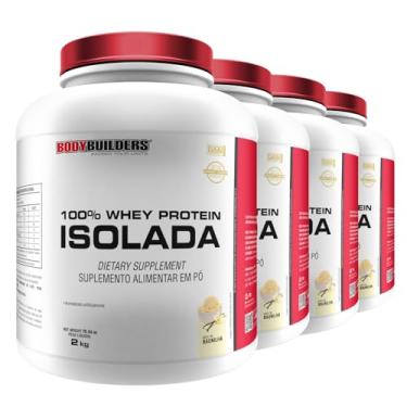 Imagem de Kit 4x 100% Whey Protein Isolada 2kg - Bodybuilders (Extra grande, Baunilha)
