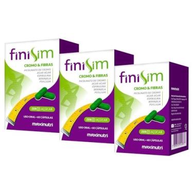 Imagem de Kit 3 Finisim Cromo Fibras Zero Açúcar 60 Cáps Maxinutri